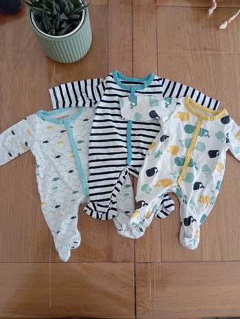 lot 3 pyjamas bébé
