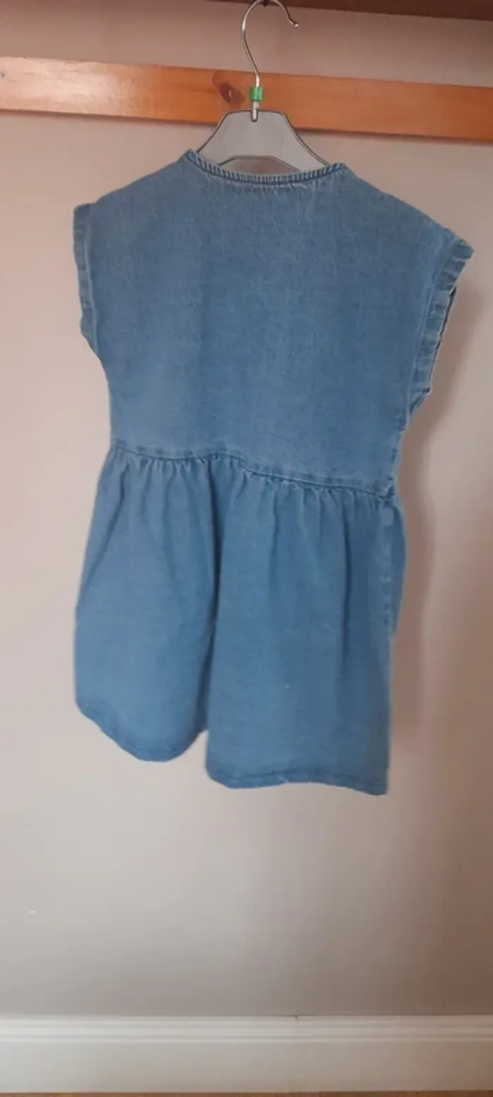 Robe jeans DPAM fille 6 ans oiseaux perroquet - photo numéro 2