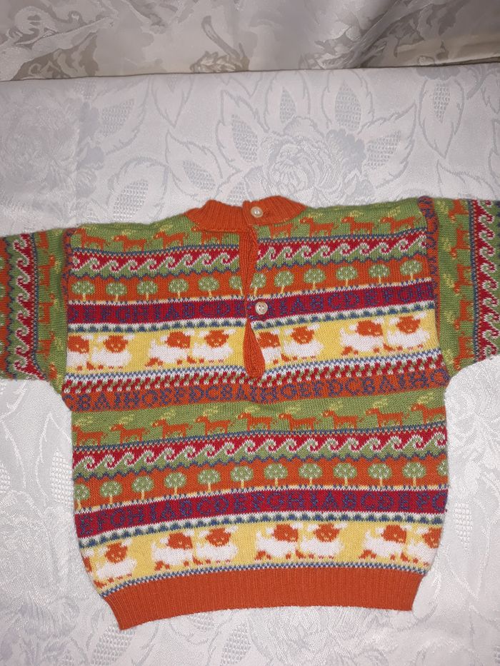 Faby27800 Pull "Souriss'oh" 12 mois Manches longues col rond 100% acrylique - photo numéro 2