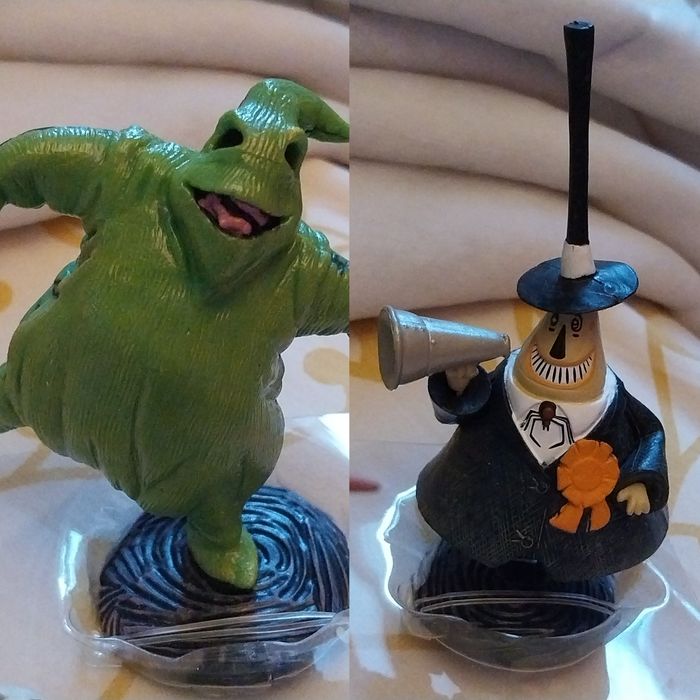 2 Figurines Oogie Boogie et Le Maire Mayor L'Étrange Noël de Monsieur Jack Disney