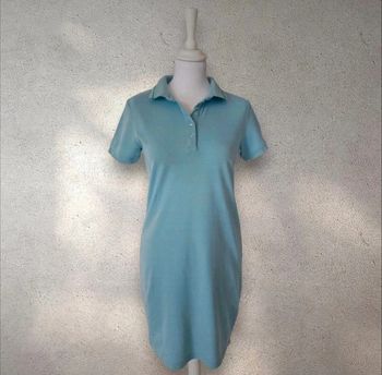 Robe polo manches courtes bleu turquoise Jacqueline de Yong taille S