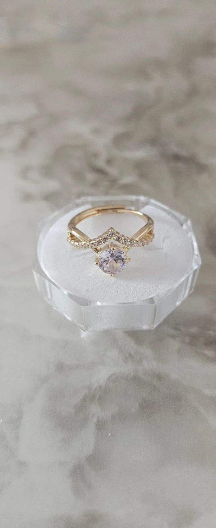 Bague réglable et ajustable en acier inoxydable pour femmes - photo numéro 2