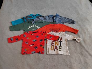 Lot 6 t-shirt manches longues 6 mois