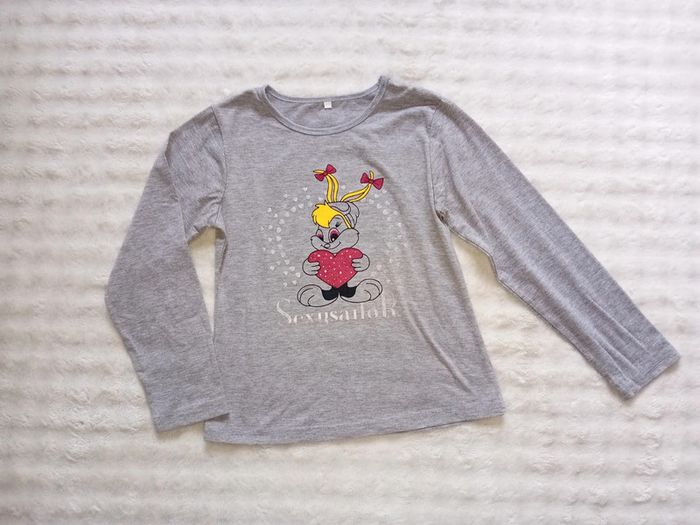 Tshirt ML fille 10/11ans 🩶🤍