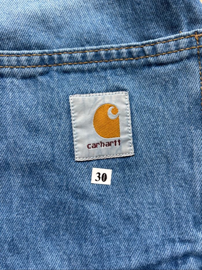 Short Carhartt Single Knee Rework Bleu Jean S / 30 - photo numéro 2