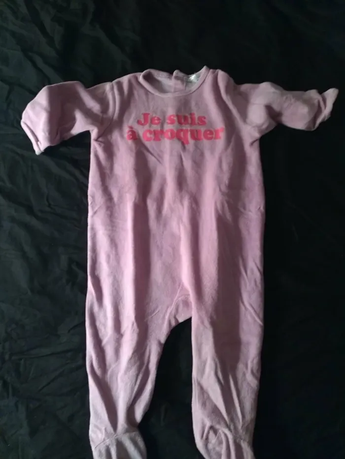 Lot de 5 Pygamas Velours Fille 18 Mois - photo numéro 3