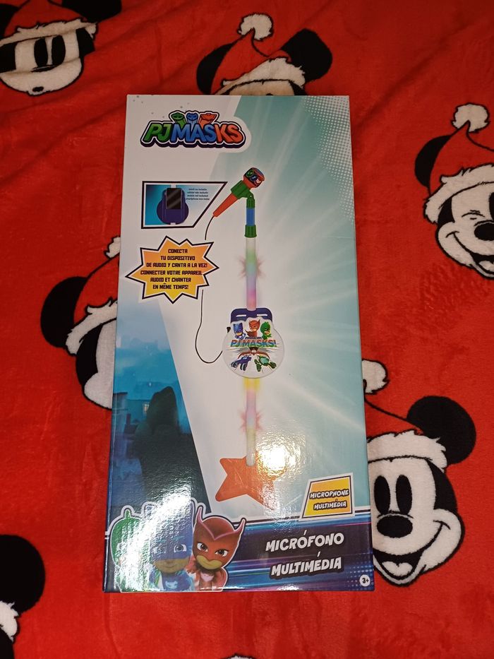 🧸Micro 🎤 pour enfants pjmasks avec possibilité de connecter le téléphone dessus Neuf