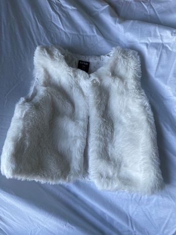 Gilet sans manches en fausse fourrure - Blanc