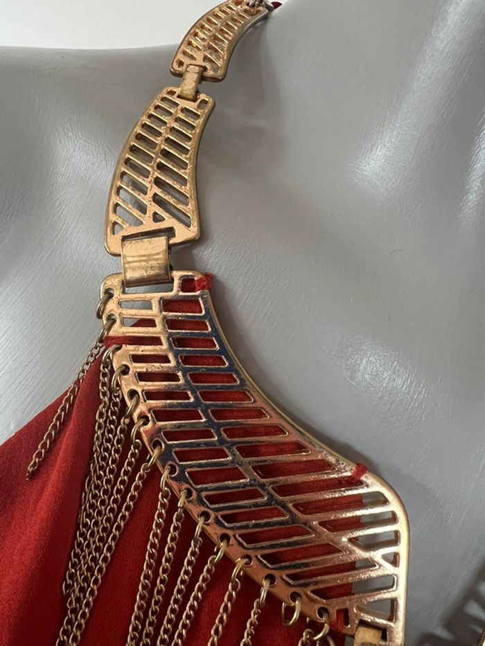 Robe élégante H&M – Terracotta/Rouille – Taille 36 - photo numéro 5