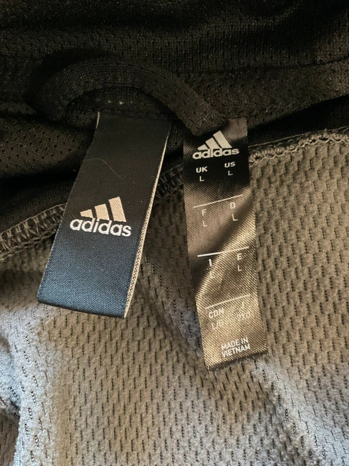 Sweat zippé à capuche pour homme Adidas gris foncé taille L 193 - photo numéro 11