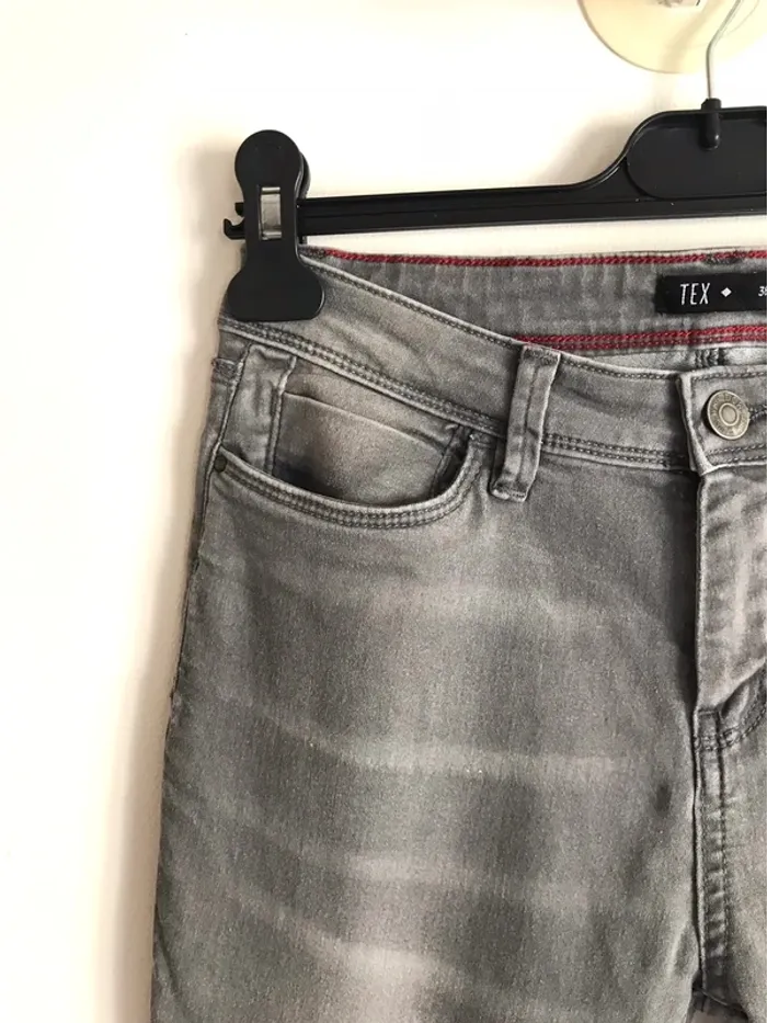 Jean slim gris Tex taille 36 - photo numéro 4