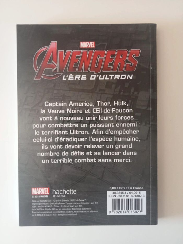 livre avengers l'ère d'ultron le roman du film - photo numéro 2