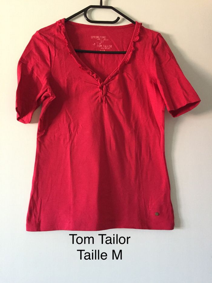 T-shirt rouge Tom Tailor Taille M neuf