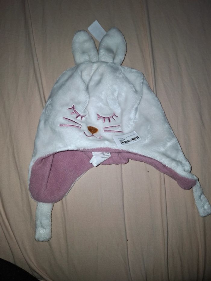 Bonnet lapin blanc - photo numéro 2
