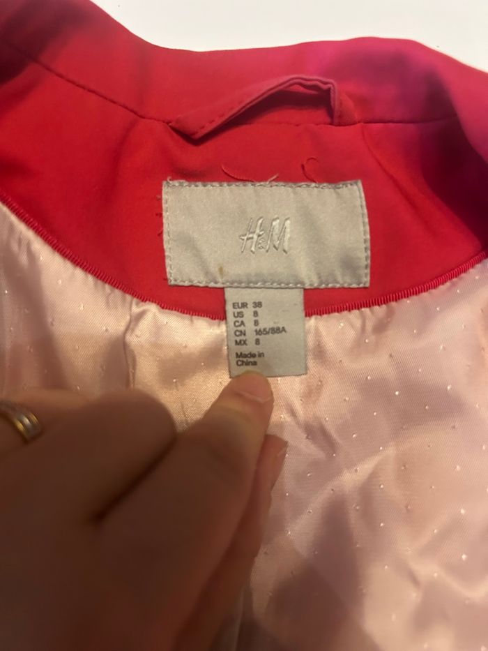 Belle veste blazer femme très bon état taille 38 / M couleur rose - photo numéro 7