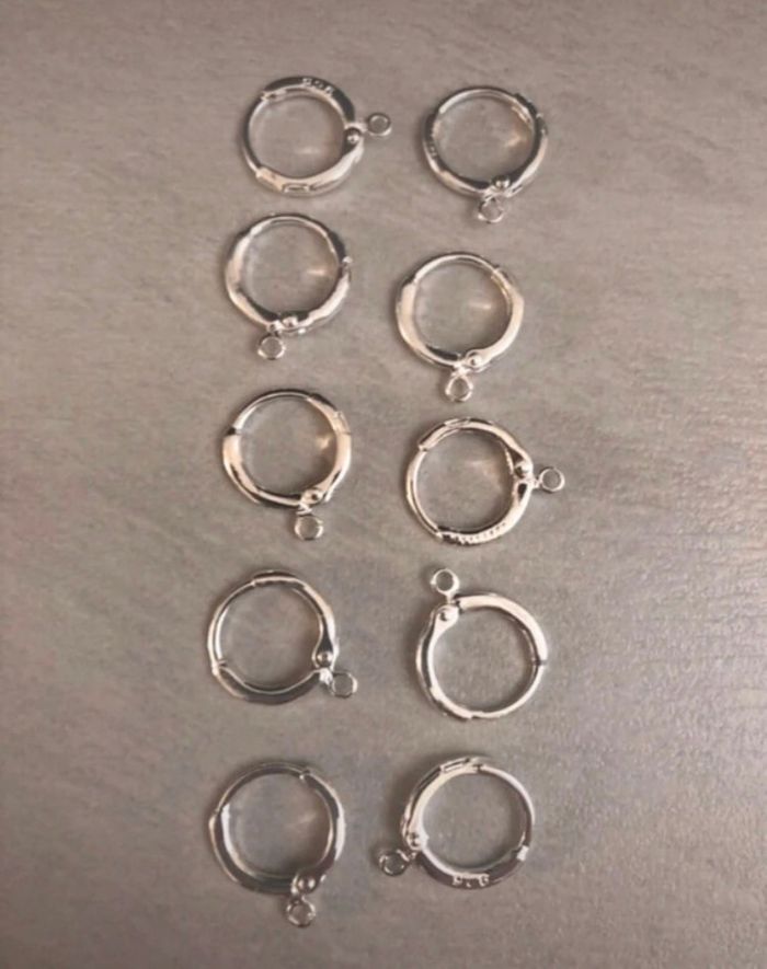 Lot de 5 paires de boucles d’oreilles en argent 925