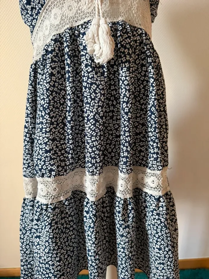 Robe vintage bleu en très bon état taille 36 - photo numéro 4