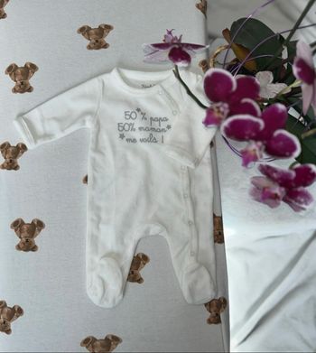 Pyjama velours naissance neuf