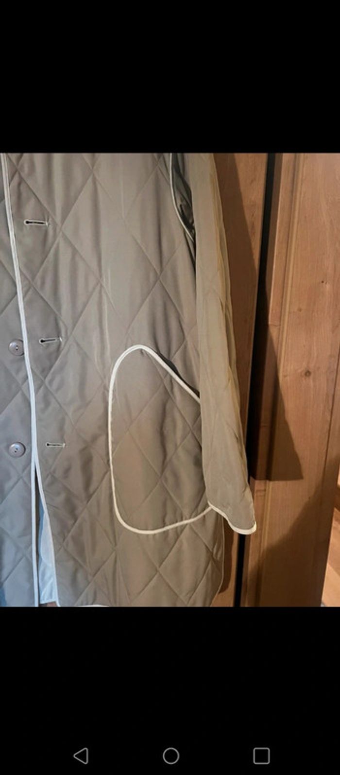 Trench manteau long matelassé Weinberg réversible boutons - photo numéro 2