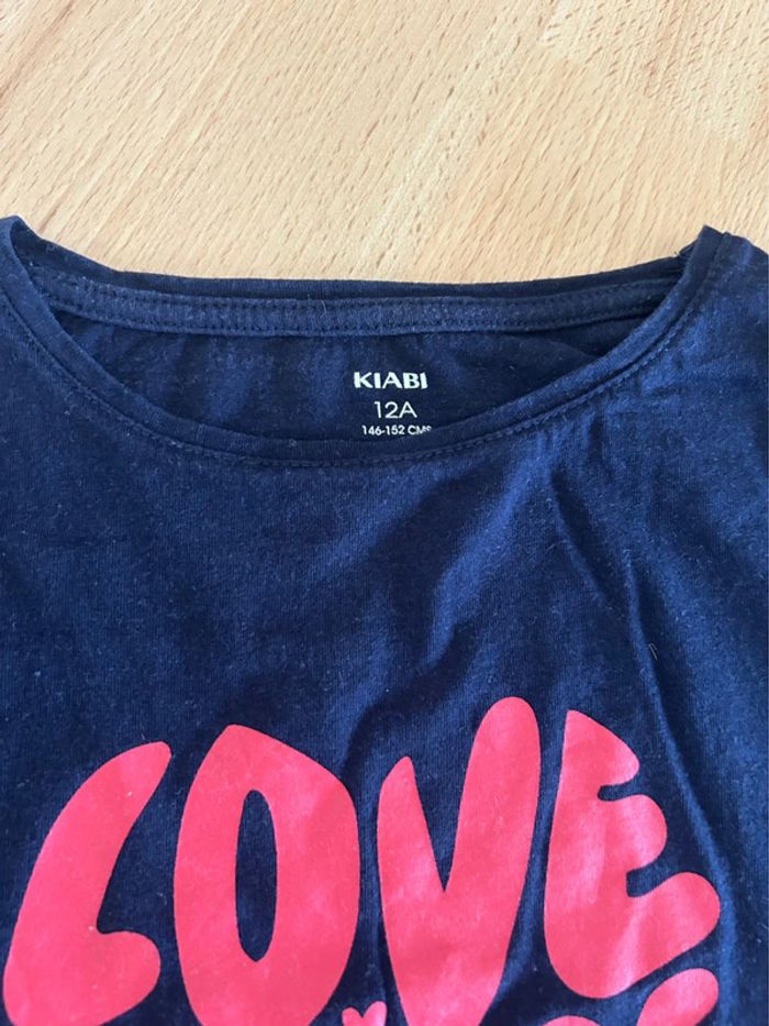 Tee-shirt bleu 12 ans Kiabi - photo numéro 2
