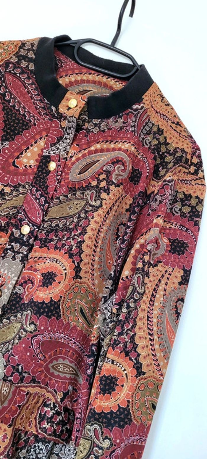 Magnifique Veste-Chemise laine Bomber fin-Vintage Oversize - photo numéro 3