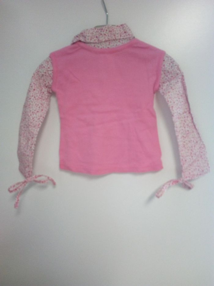 T-Shirt Col Chemisier Manches Longues Taille 12 Mois - photo numéro 3