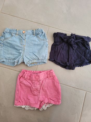 Lot de shorts 9 mois kiabi
