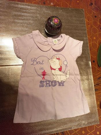 Robe mauve, Disney 18 mois coton