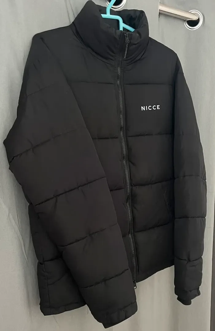 Doudoune noir nicce homme sans capuche chaude taille M