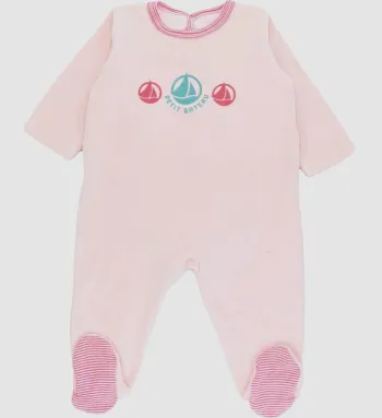Pyjama 6 mois en velours Petit Bateau
