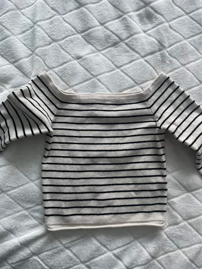 Pull rayé court Bershka - photo numéro 2