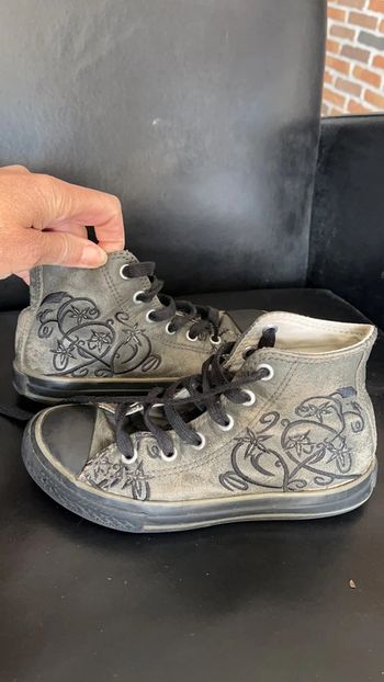 Converses hautes cuir « vieillies »