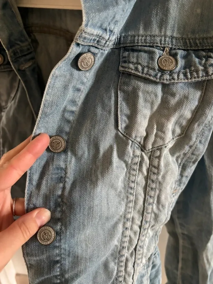Veste en jean Camaïeu t.36 tbe bleu clair - photo numéro 4