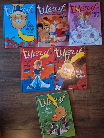 Lot  de  6  bandes  dessinées  Titeuf