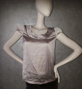 tee shirt satiné gris H&M taille 34