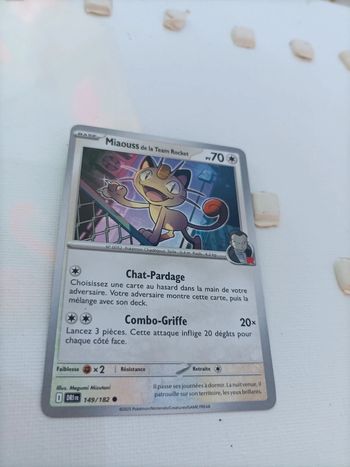 Carte pokémon miaouss de la Team rocket