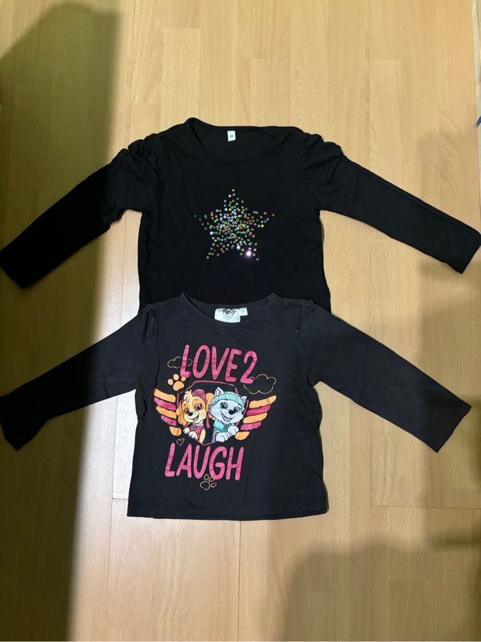Lot de 2 t-shirts manches longues 4 ans