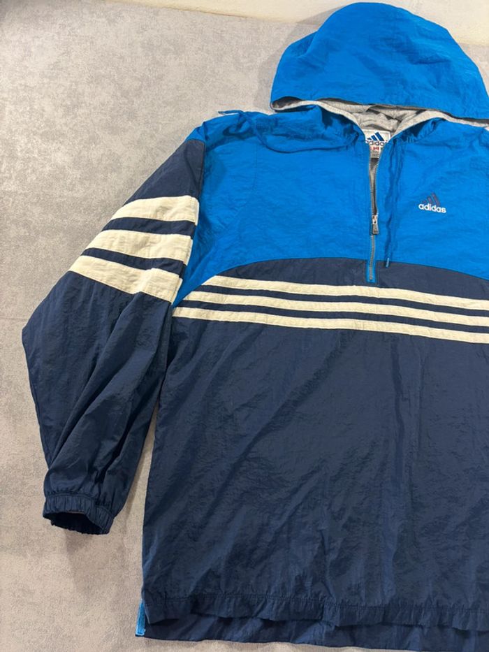 Veste à capuche 1/4 Zip Adidas Vintage y2k Taille L - photo numéro 2