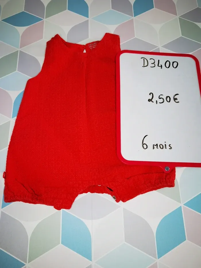 D3400 - barboteuse fille 6 mois - photo numéro 3