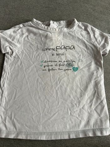 Tee shirt citation 2 ans