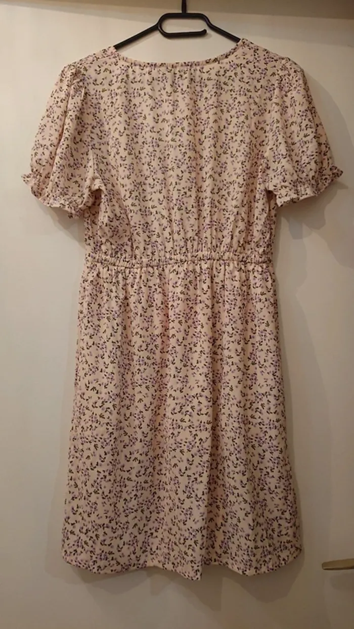 Robe été lilas / rose pale motif fleuri - photo numéro 2