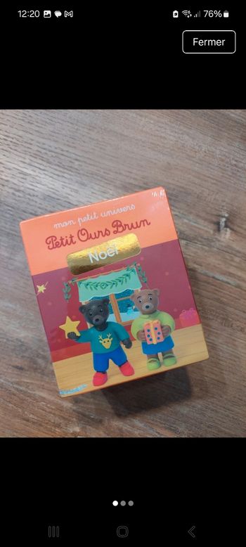 Jeu de scène petit ours brun 