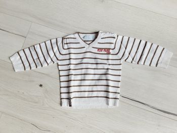 Vêtement bébé garçon pull rayé Gémo 6 mois