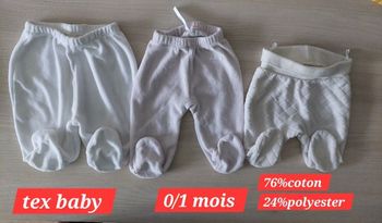 Pantalon avec pied fille 0 mois