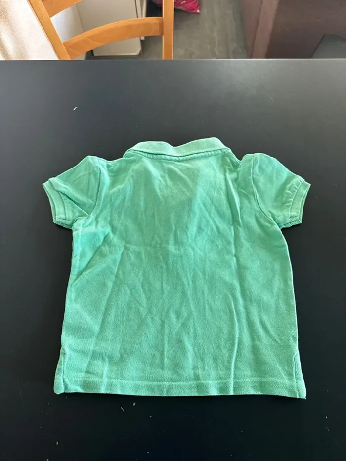 T shirt polo vert turquoise taille 12/18 mois 86 cm - photo numéro 2