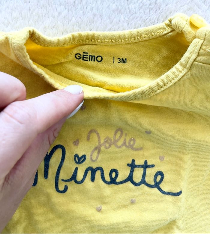 Tee-shirt manches longues « Gémo » 3 mois - photo numéro 2