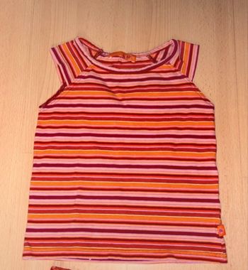 Ensemble t shirt shirt rayé orange taille 8 ans 