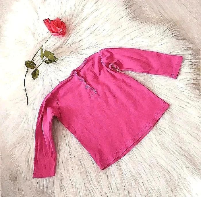 Tee-shirt manches longues rose fushia 23 mois - photo numéro 2