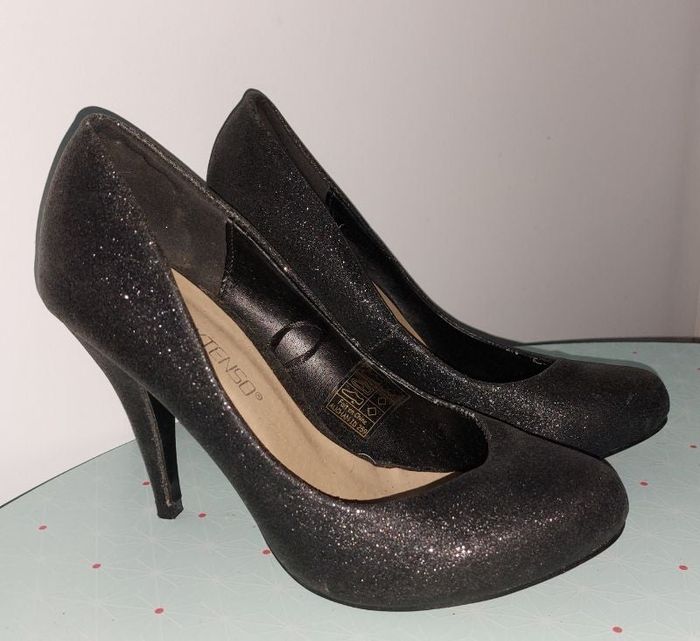Escarpins noirs pailletés 37