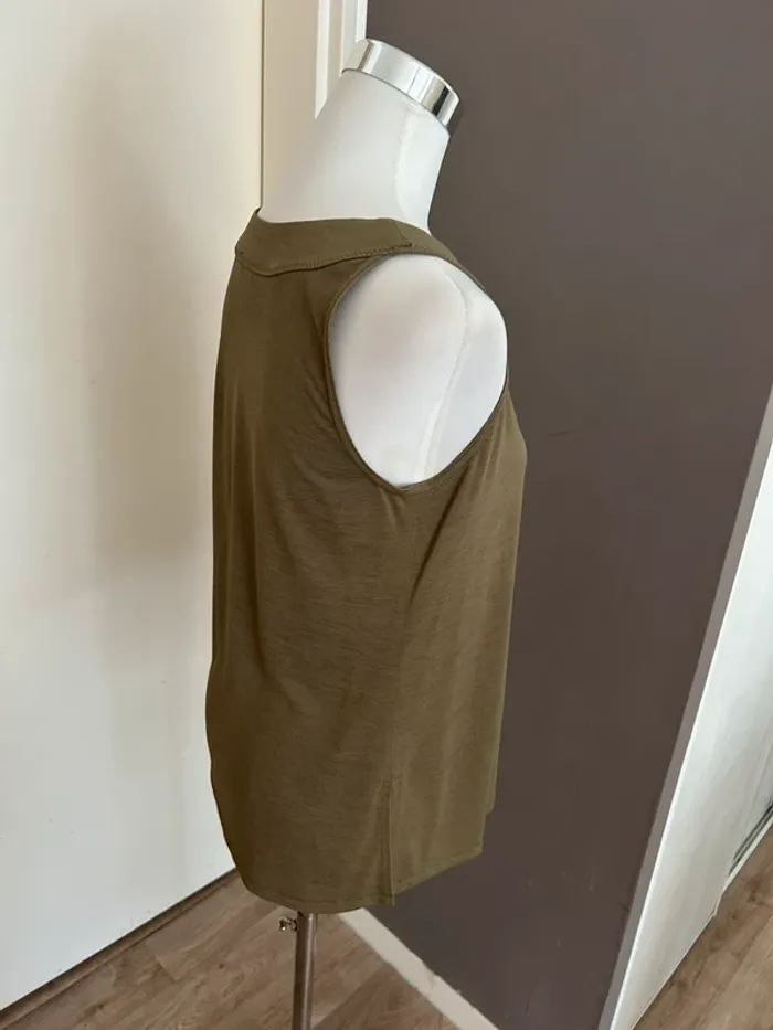 Chacok débardeur, top haut sans manches kaki, modèle Liron - photo numéro 4